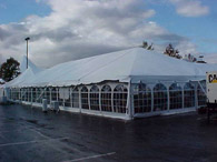 40x100 Tent with Cathedral Side Walls