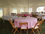 Tent Interior with tables